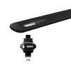 Tetőcsomagtartó Nissan Livina 2007-2013, Thule WingBar Black, tetőkorlátos