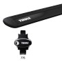 Tetőcsomagtartó Nissan Livina 2007-2013, Thule WingBar Black, tetőkorlátos